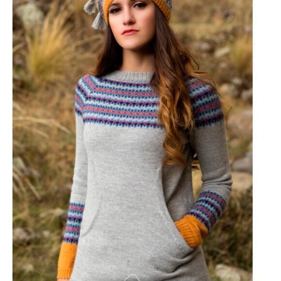 Classic Alpaca Otuzco Fair Isle Sweater. L - Picture 11 of 12